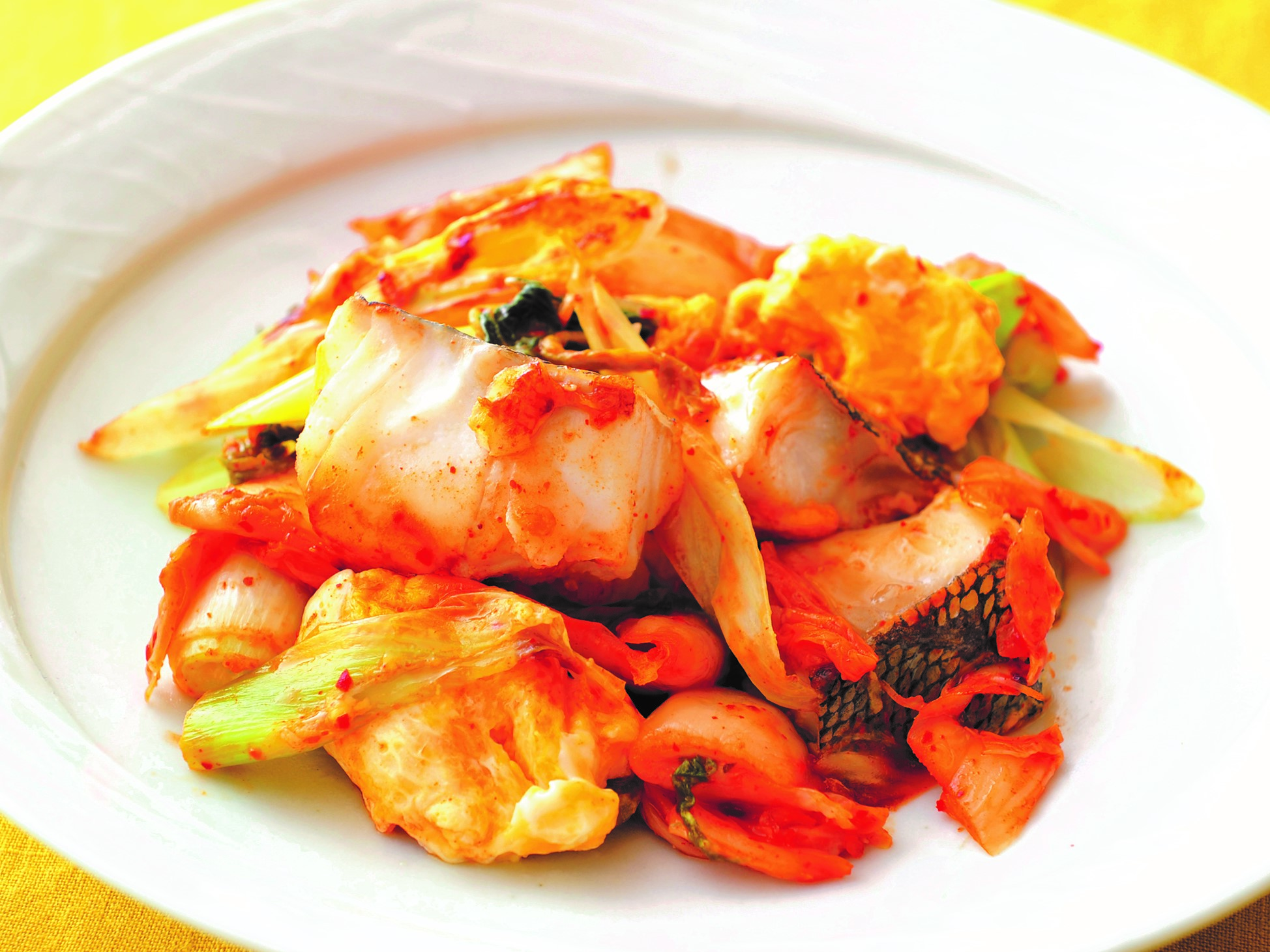 管理栄養士監修 タラの卵キムチ炒め カーブス 管理栄養士監修 タラの卵キムチ炒め カーブス