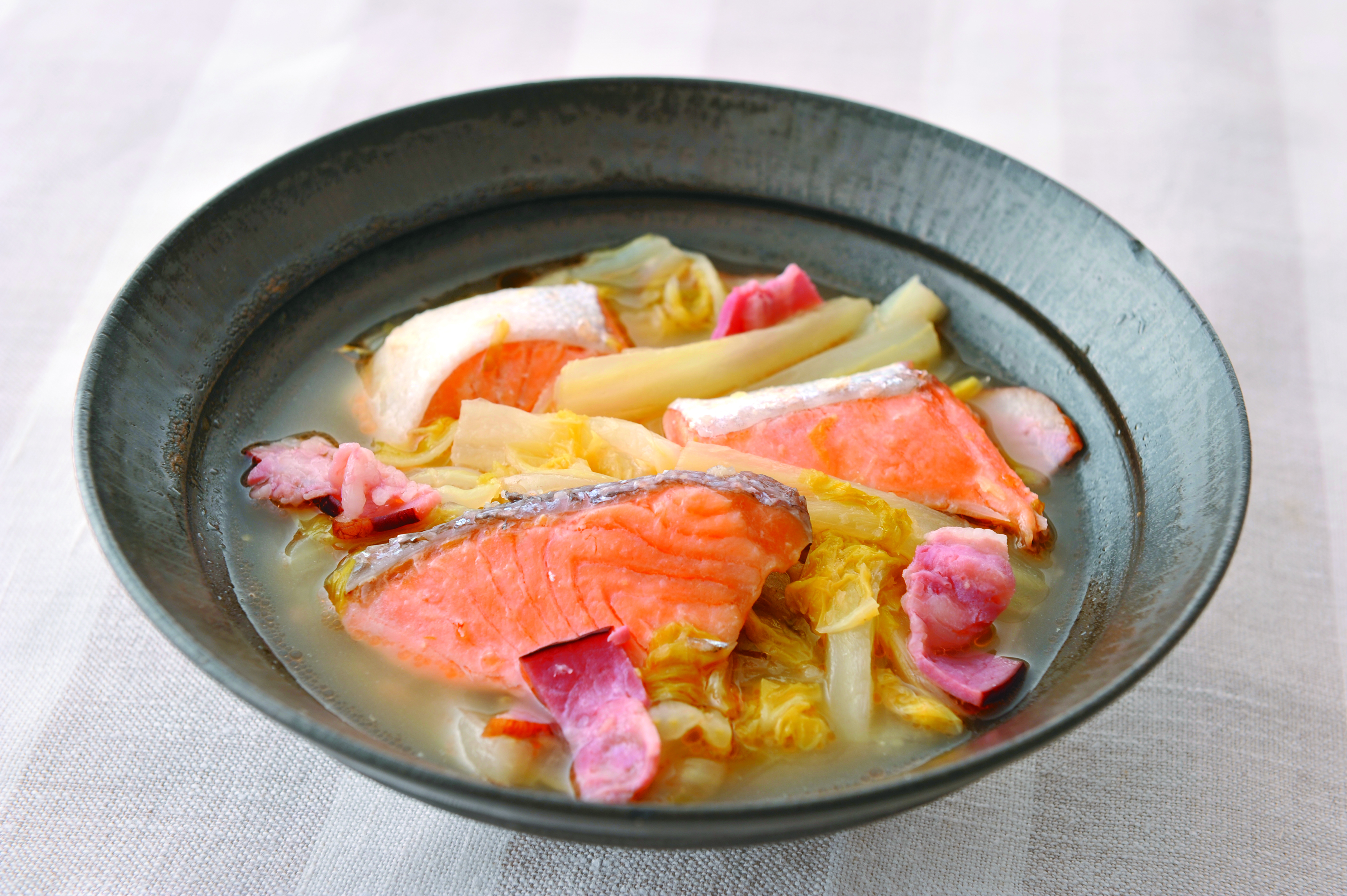 鮭と白菜のとろとろ煮 管理栄養士監修 カーブスたんぱくレシピ