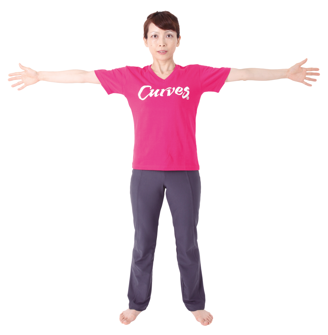 胸と肩のストレッチ