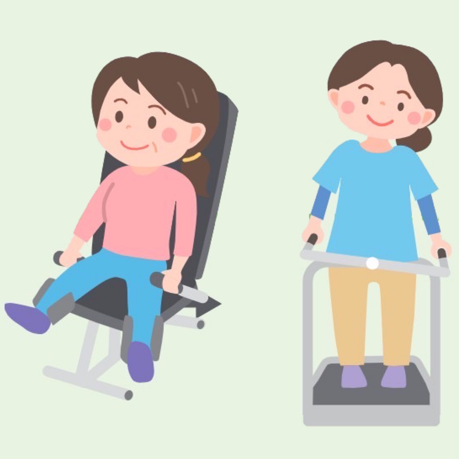 マシンで筋力トレーニングをする女性